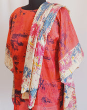 Load image into Gallery viewer, Silk Kaftan Tunic (mini/red)