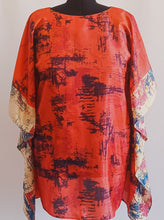 Load image into Gallery viewer, Silk Kaftan Tunic (mini/red)
