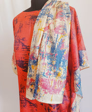 Load image into Gallery viewer, Silk Kaftan Tunic (maxi/red)