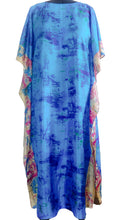 Load image into Gallery viewer, Silk Kaftan Tunic (maxi/blue)