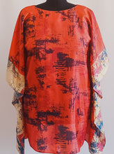 Load image into Gallery viewer, Silk Kaftan Tunic (mini/red)
