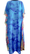 Load image into Gallery viewer, Silk Kaftan Tunic (maxi/blue)
